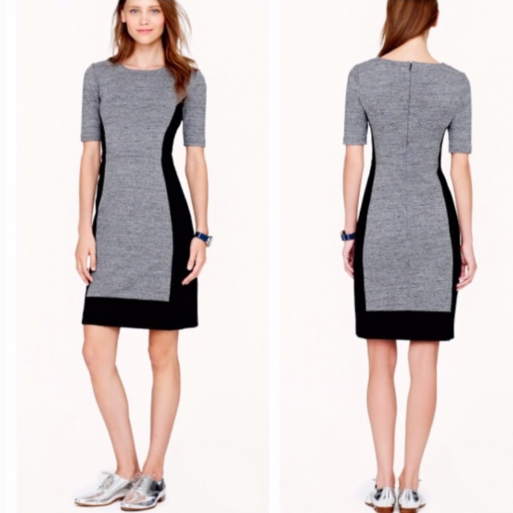 J. Crew Paneled Stretch Color-block Dres